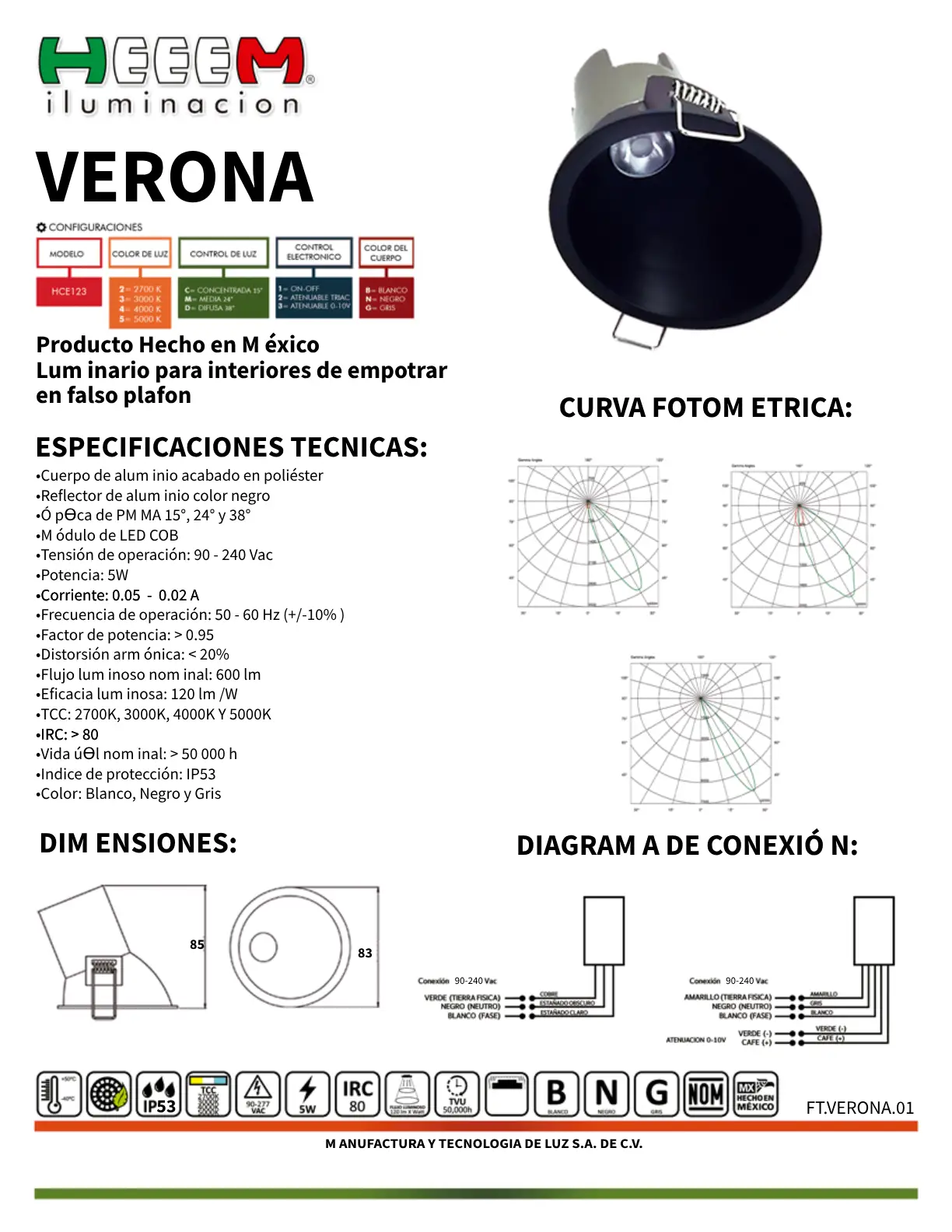 HCE123 VERONA 5W